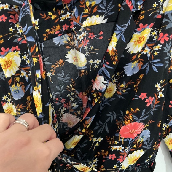 NWOT floral wrap style dress - Picture 3 of 10